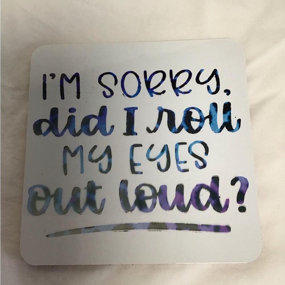 Playful Blue and Purple Decorative Coaster